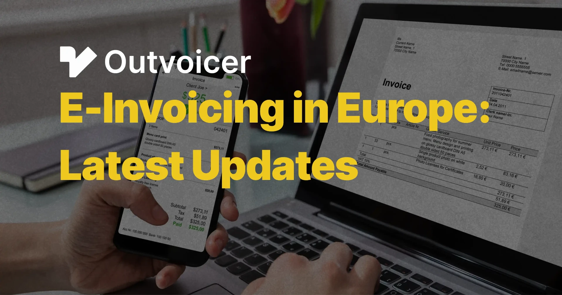 E-Invoicing in Europe: Latest Updates — Outvoicer blog cover